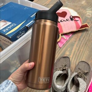 YETI Copper Tumbler with Black Lid